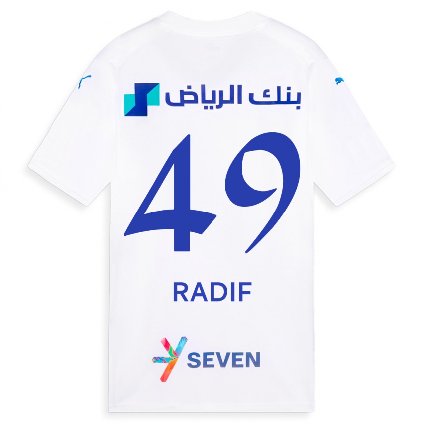 Kinderen Abdullah Radif #49 Wit Uitshirt Uittenue 2023/24 T-Shirt België