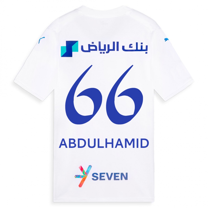 Kinder Saud Abdulhamid #66 Weiß Auswärtstrikot Trikot 2023/24 T-Shirt Belgien