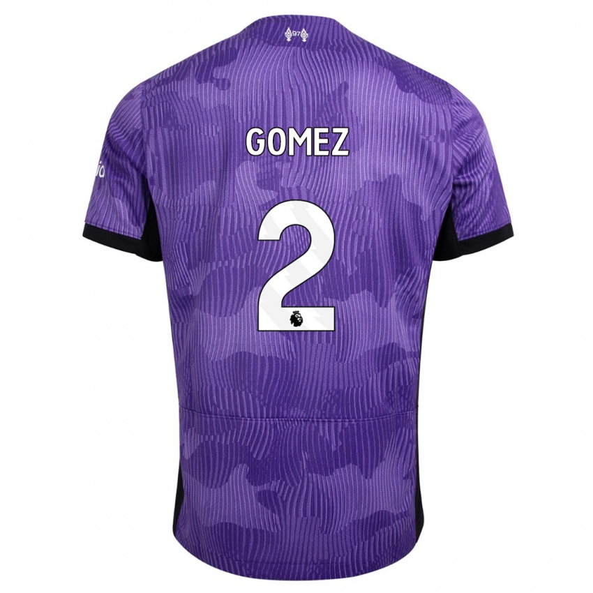 Kinder Joe Gomez #2 Lila Ausweichtrikot Trikot 2023/24 T-Shirt Belgien