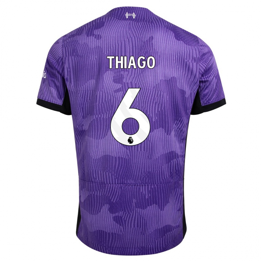 Kinder Thiago #6 Lila Ausweichtrikot Trikot 2023/24 T-Shirt Belgien