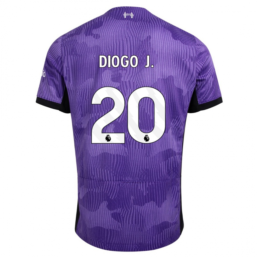 Kinderen Diogo Jota #20 Paars Thuisshirt Derde Tenue 2023/24 T-Shirt België