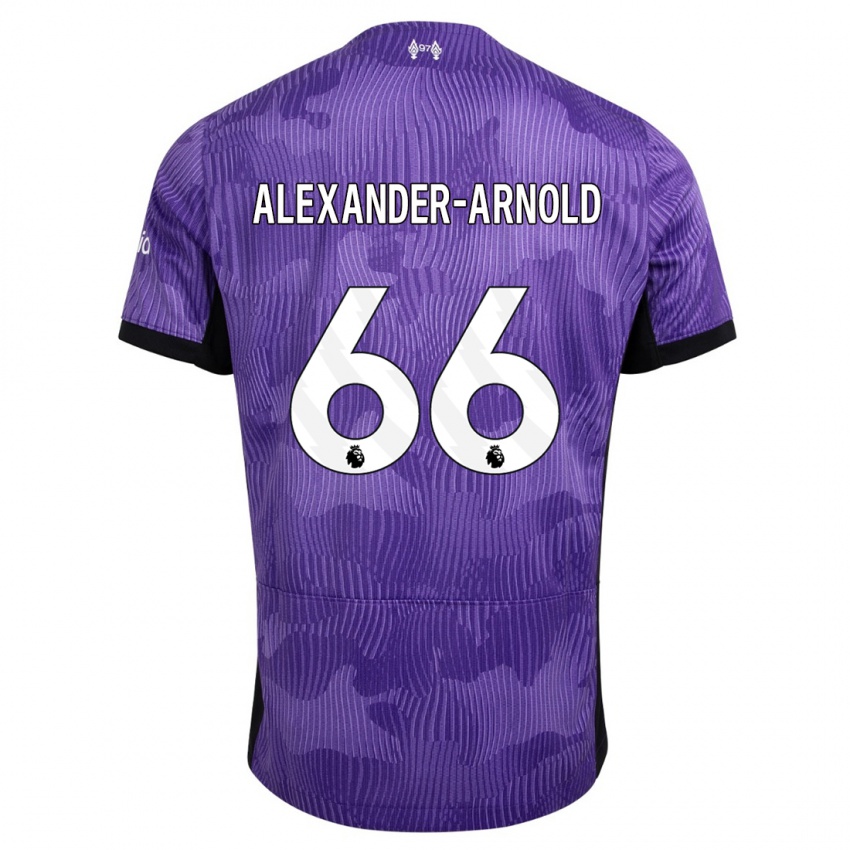 Kinder Trent Alexander-Arnold #66 Lila Ausweichtrikot Trikot 2023/24 T-Shirt Belgien
