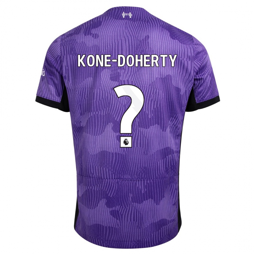 Kinder Trent Kone-Doherty #0 Lila Ausweichtrikot Trikot 2023/24 T-Shirt Belgien