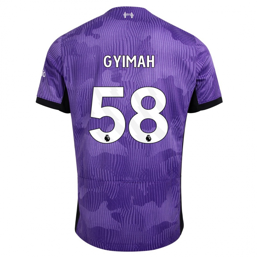 Kinder Francis Gyimah #58 Lila Ausweichtrikot Trikot 2023/24 T-Shirt Belgien