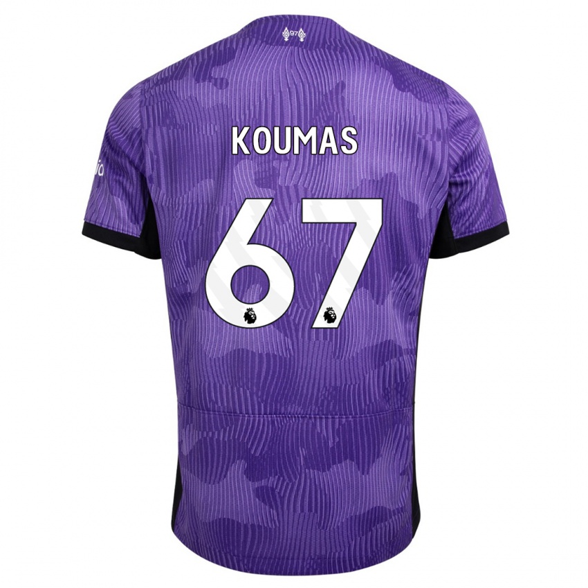 Kinder Lewis Koumas #67 Lila Ausweichtrikot Trikot 2023/24 T-Shirt Belgien