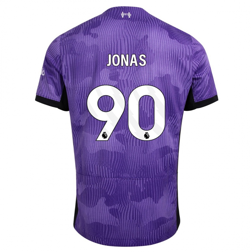 Kinder Lee Jonas #90 Lila Ausweichtrikot Trikot 2023/24 T-Shirt Belgien