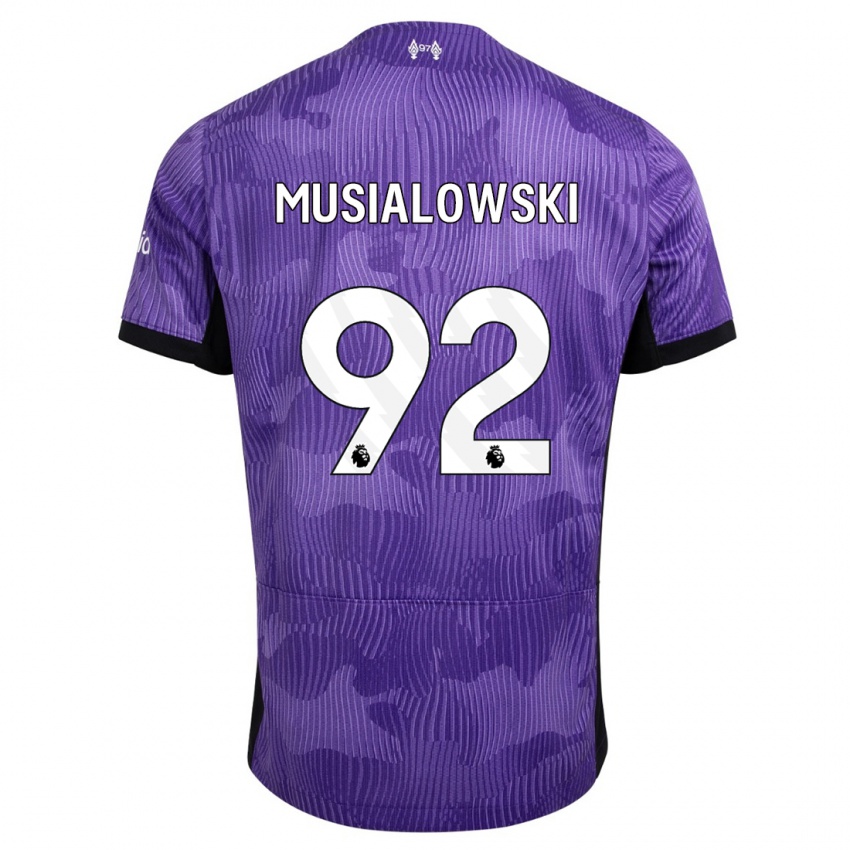 Kinder Mateusz Musialowski #92 Lila Ausweichtrikot Trikot 2023/24 T-Shirt Belgien