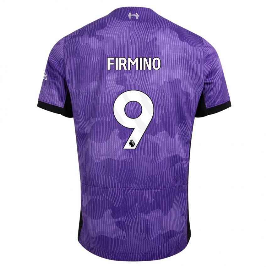 Kinder Roberto Firmino #9 Lila Ausweichtrikot Trikot 2023/24 T-Shirt Belgien