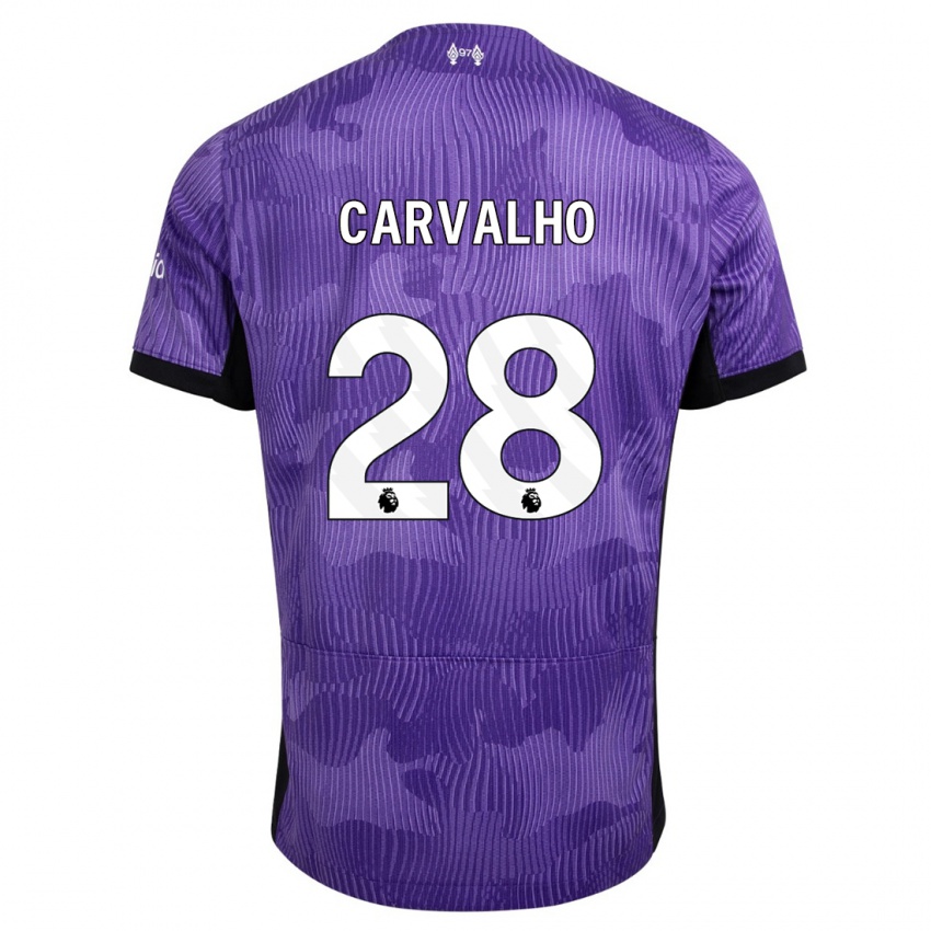 Kinder Fabio Carvalho #28 Lila Ausweichtrikot Trikot 2023/24 T-Shirt Belgien