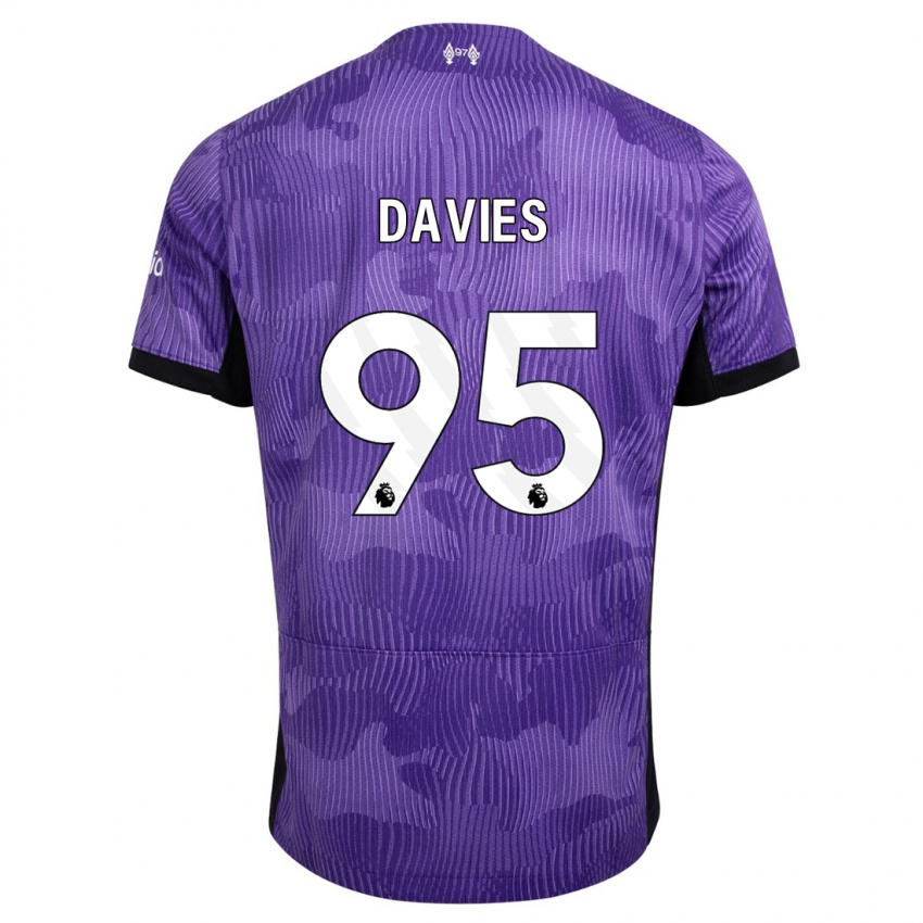 Kinder Harvey Davies #95 Lila Ausweichtrikot Trikot 2023/24 T-Shirt Belgien