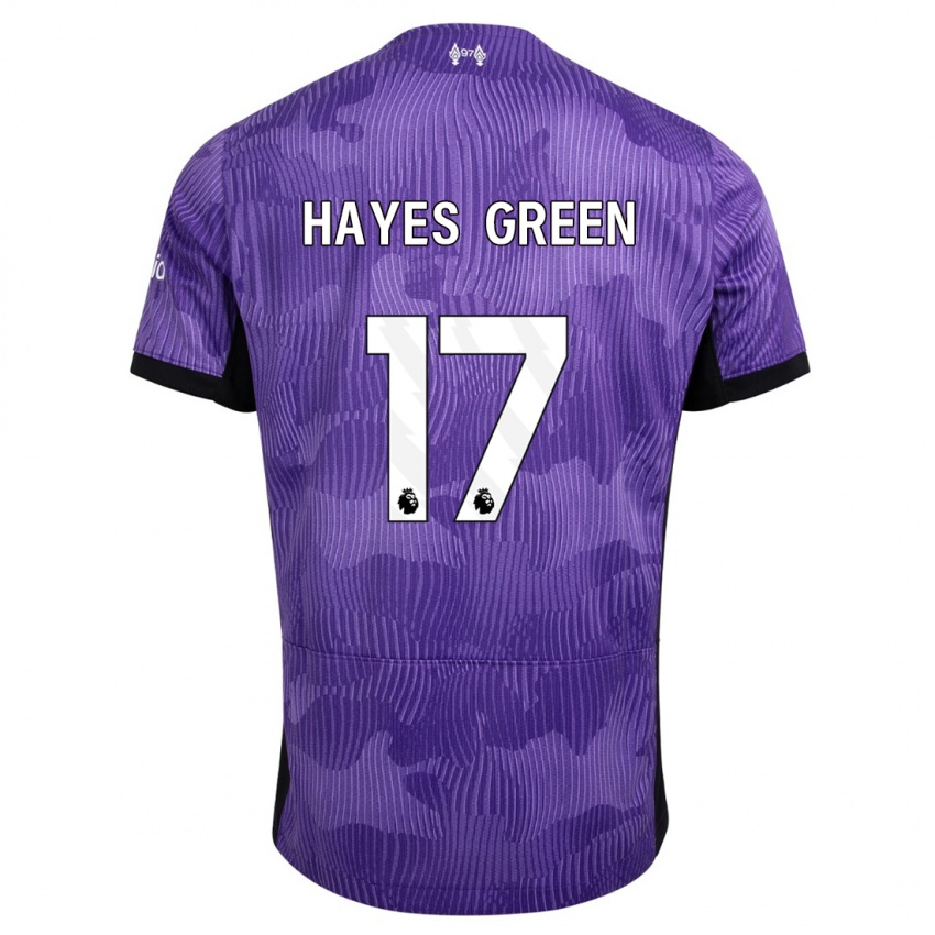 Kinder Charlie Hayes-Green #17 Lila Ausweichtrikot Trikot 2023/24 T-Shirt Belgien