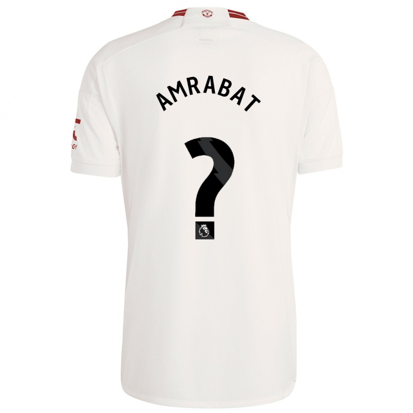 Kinder Sofyan Amrabat #0 Weiß Ausweichtrikot Trikot 2023/24 T-Shirt Belgien