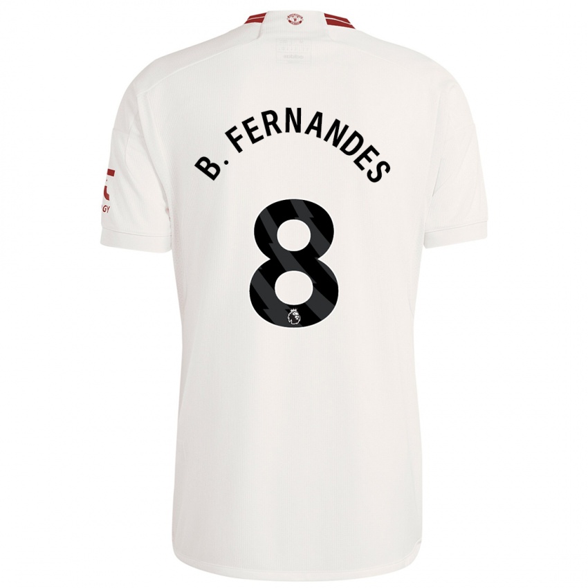 Kinder Bruno Fernandes #8 Weiß Ausweichtrikot Trikot 2023/24 T-Shirt Belgien