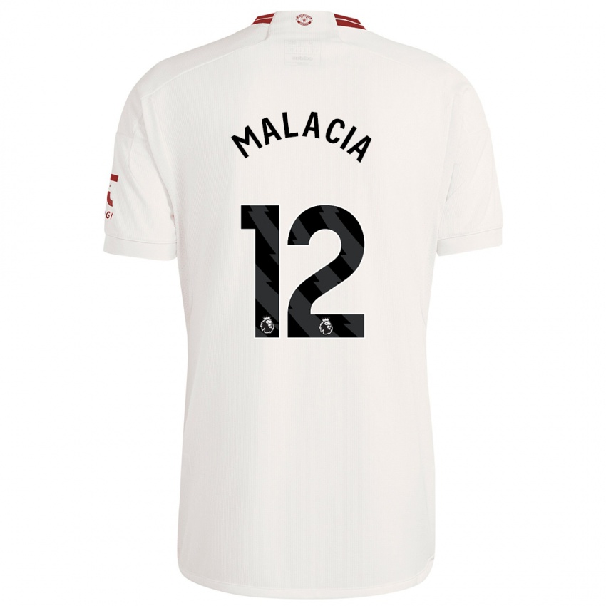 Kinder Tyrell Malacia #12 Weiß Ausweichtrikot Trikot 2023/24 T-Shirt Belgien