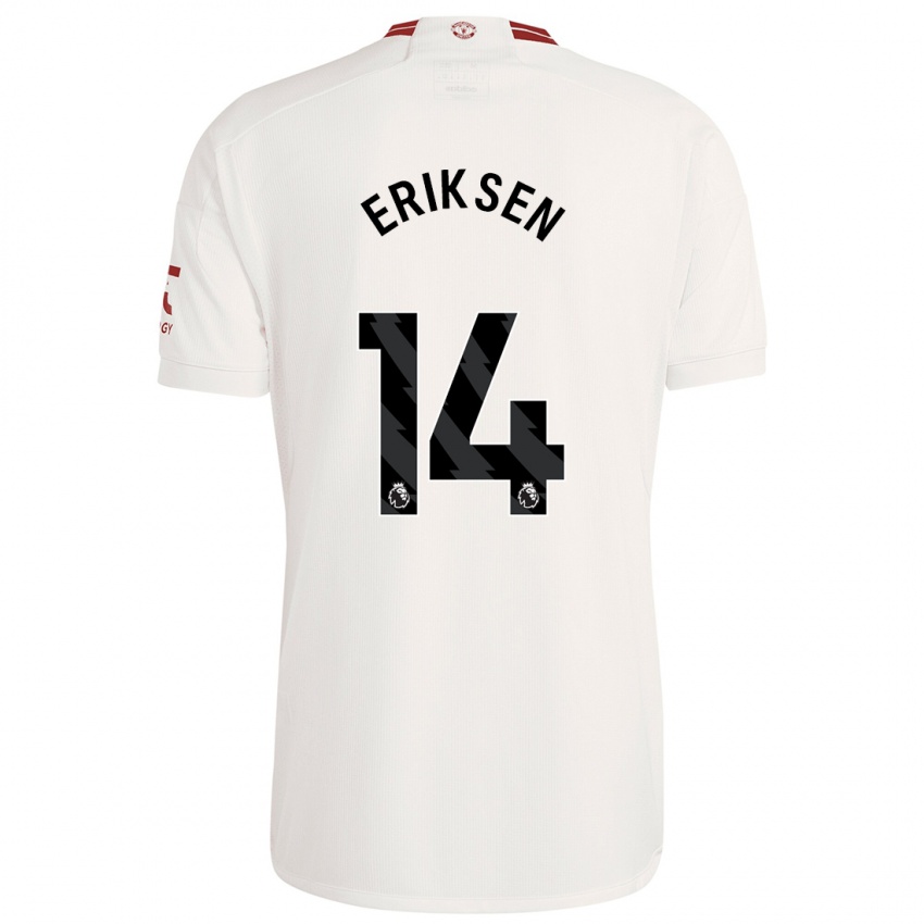 Kinder Christian Eriksen #14 Weiß Ausweichtrikot Trikot 2023/24 T-Shirt Belgien