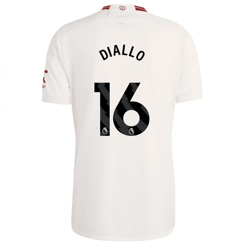 Kinder Amad Diallo #16 Weiß Ausweichtrikot Trikot 2023/24 T-Shirt Belgien