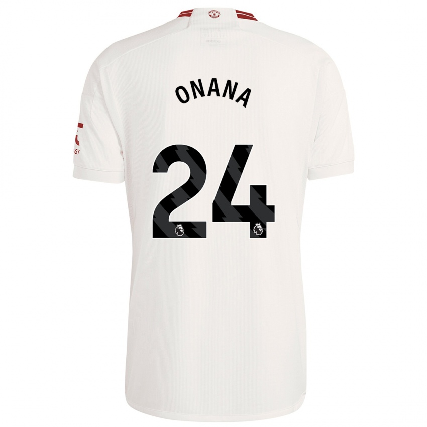 Kinder André Onana #24 Weiß Ausweichtrikot Trikot 2023/24 T-Shirt Belgien