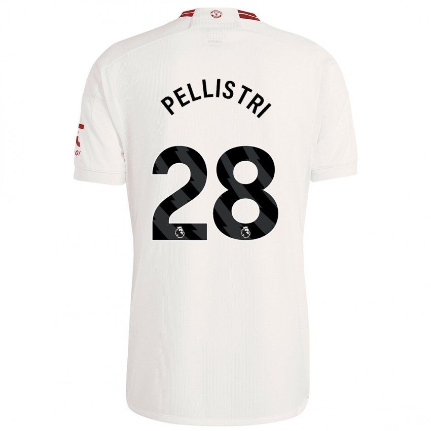 Kinder Facundo Pellistri #28 Weiß Ausweichtrikot Trikot 2023/24 T-Shirt Belgien
