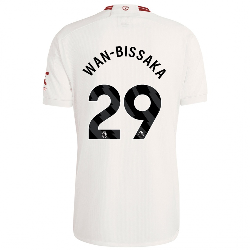 Enfant Maillot Aaron Wan-Bissaka #29 Blanc Troisieme 2023/24 T-Shirt Belgique