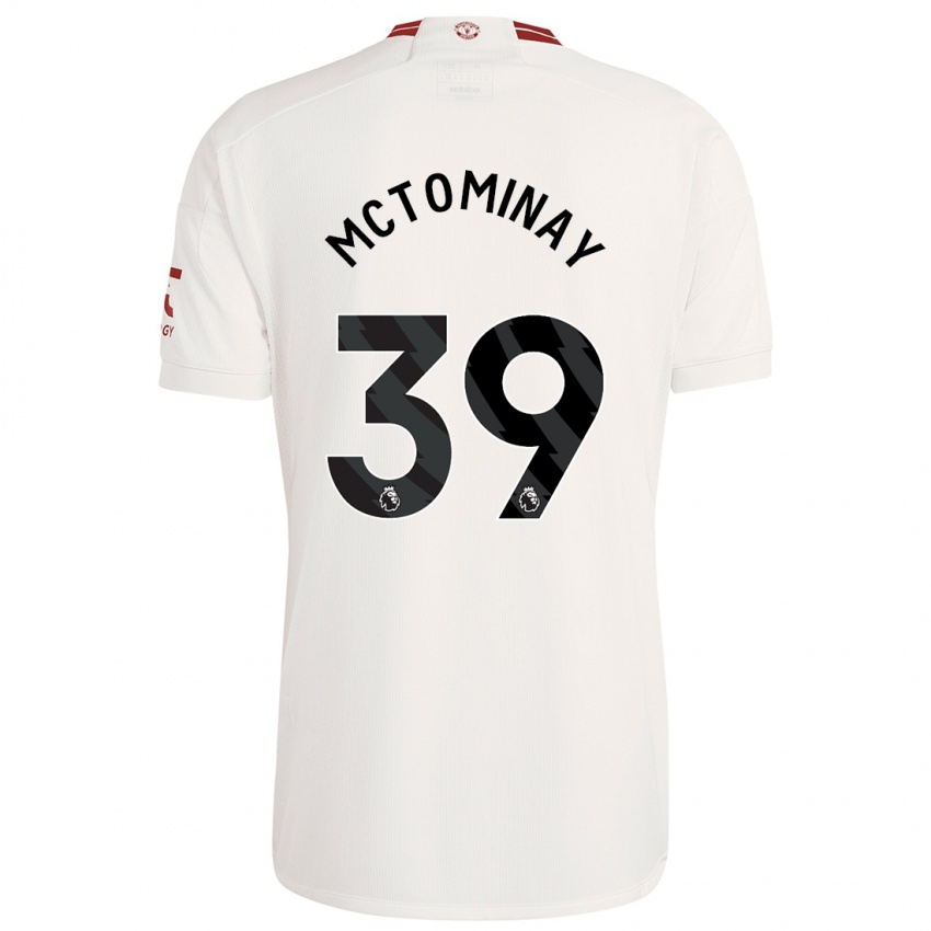 Kinder Scott Mctominay #39 Weiß Ausweichtrikot Trikot 2023/24 T-Shirt Belgien