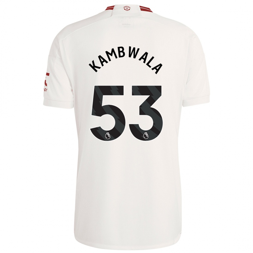 Kinder Willy Kambwala #53 Weiß Ausweichtrikot Trikot 2023/24 T-Shirt Belgien