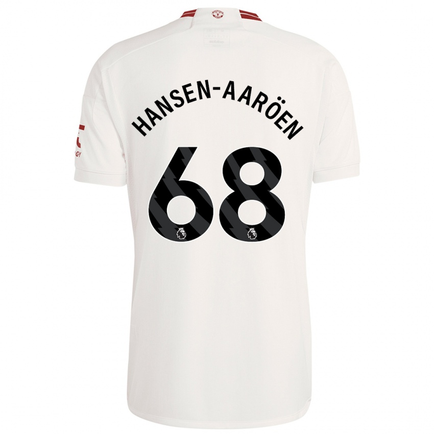 Kinder Isak Hansen-Aaröen #68 Weiß Ausweichtrikot Trikot 2023/24 T-Shirt Belgien