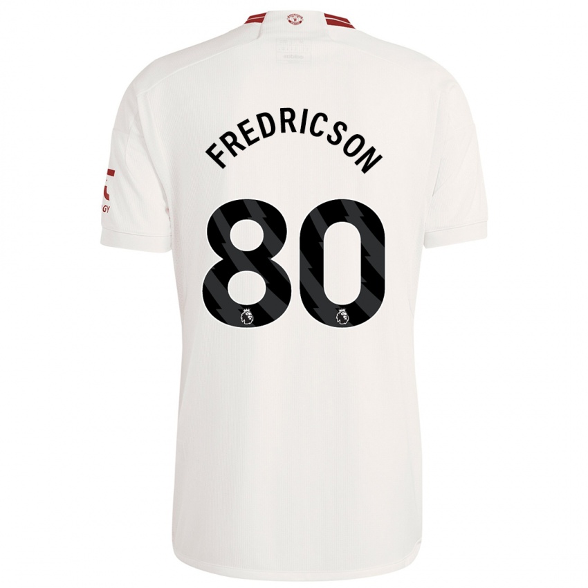 Kinder Tyler Fredricson #80 Weiß Ausweichtrikot Trikot 2023/24 T-Shirt Belgien