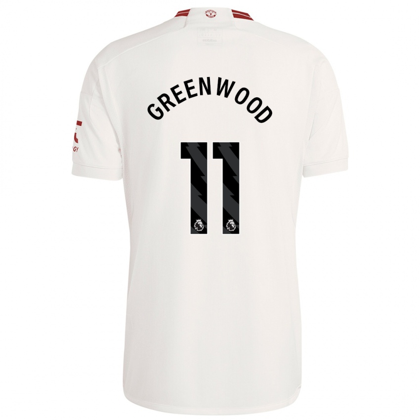 Kinder Mason Greenwood #11 Weiß Ausweichtrikot Trikot 2023/24 T-Shirt Belgien
