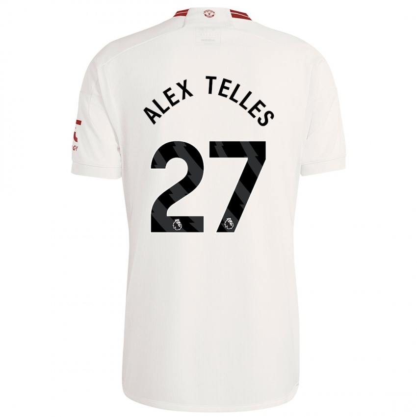 Kinder Alex Nicolao Telles #27 Weiß Ausweichtrikot Trikot 2023/24 T-Shirt Belgien