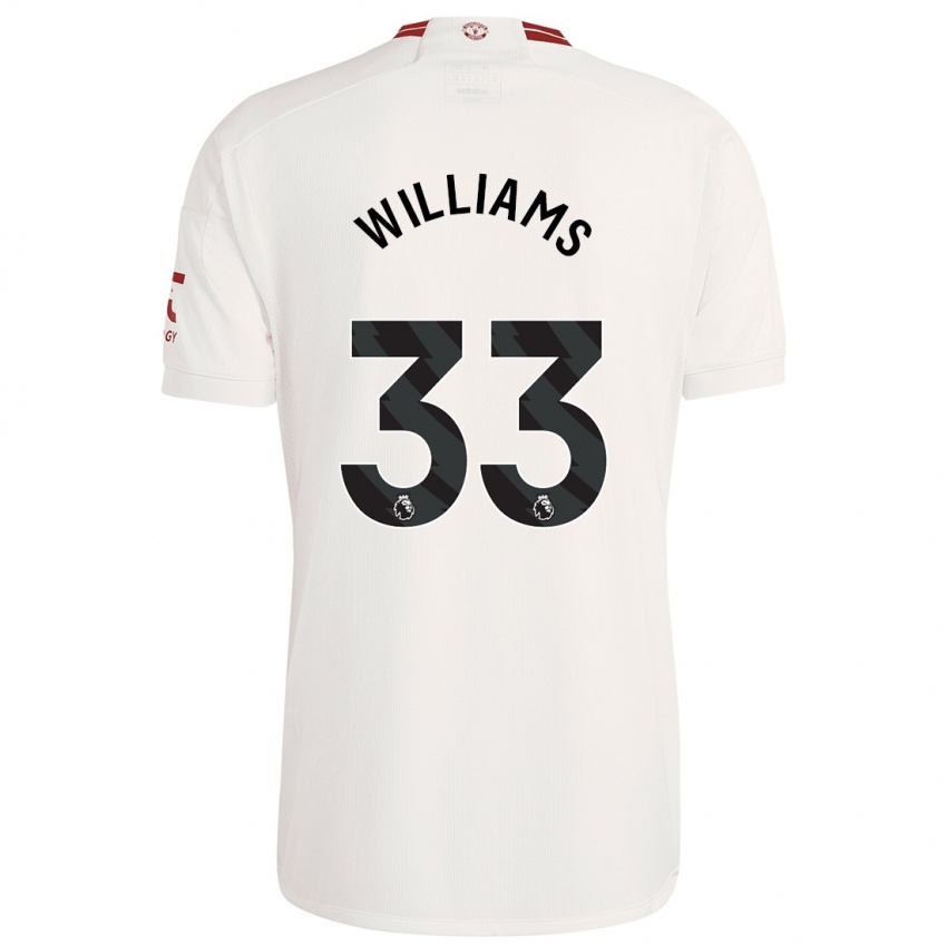 Kinder Brandon Williams #33 Weiß Ausweichtrikot Trikot 2023/24 T-Shirt Belgien