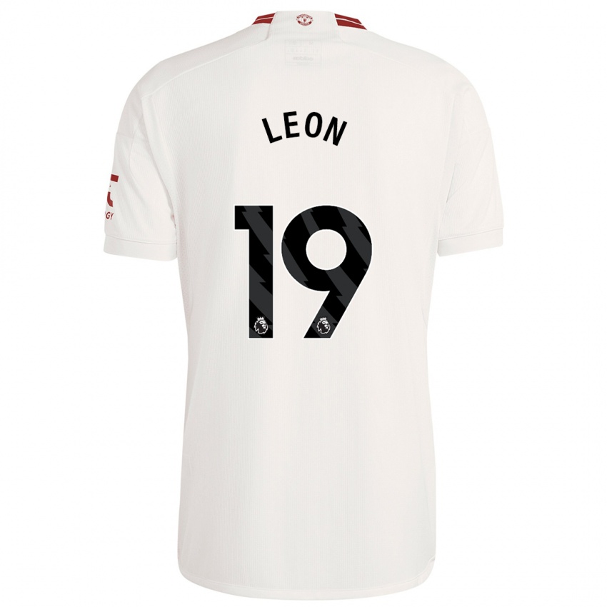 Kinder Adriana Leon #19 Weiß Ausweichtrikot Trikot 2023/24 T-Shirt Belgien