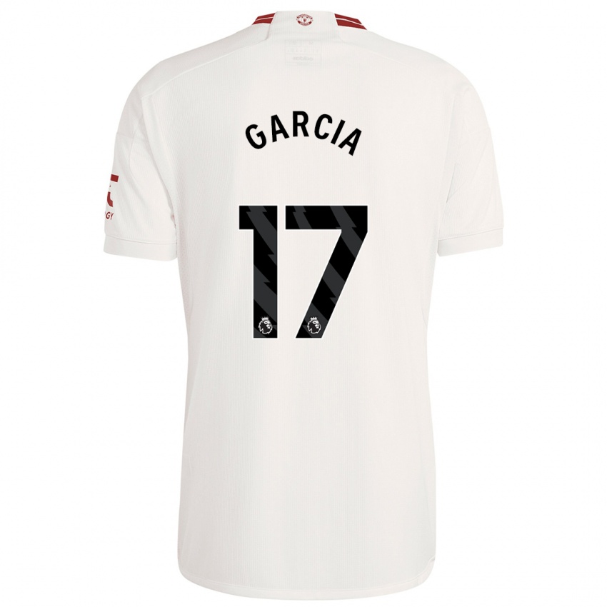 Kinder Lucia Garcia #17 Weiß Ausweichtrikot Trikot 2023/24 T-Shirt Belgien