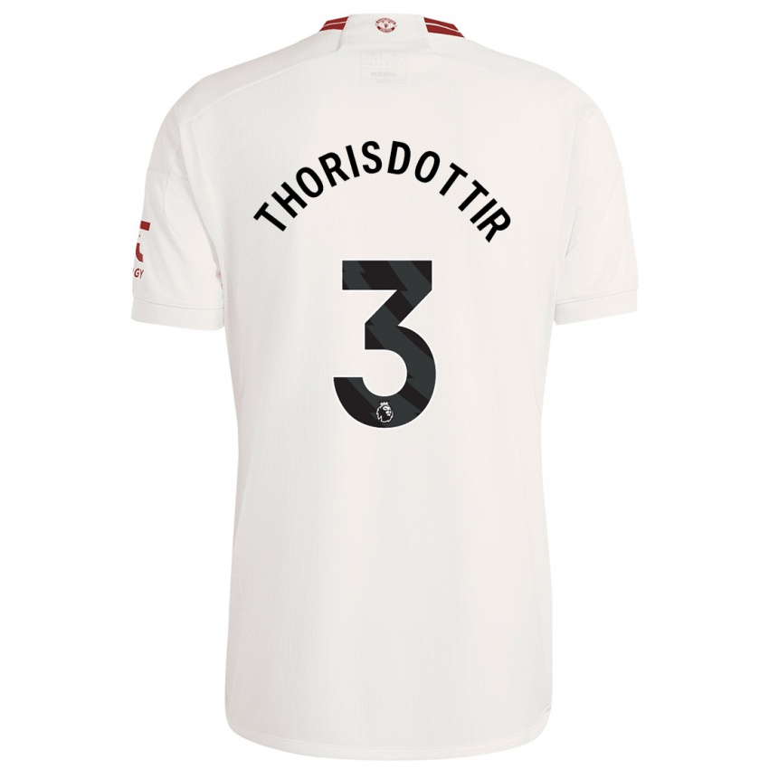 Kinder Maria Thorisdottir #3 Weiß Ausweichtrikot Trikot 2023/24 T-Shirt Belgien