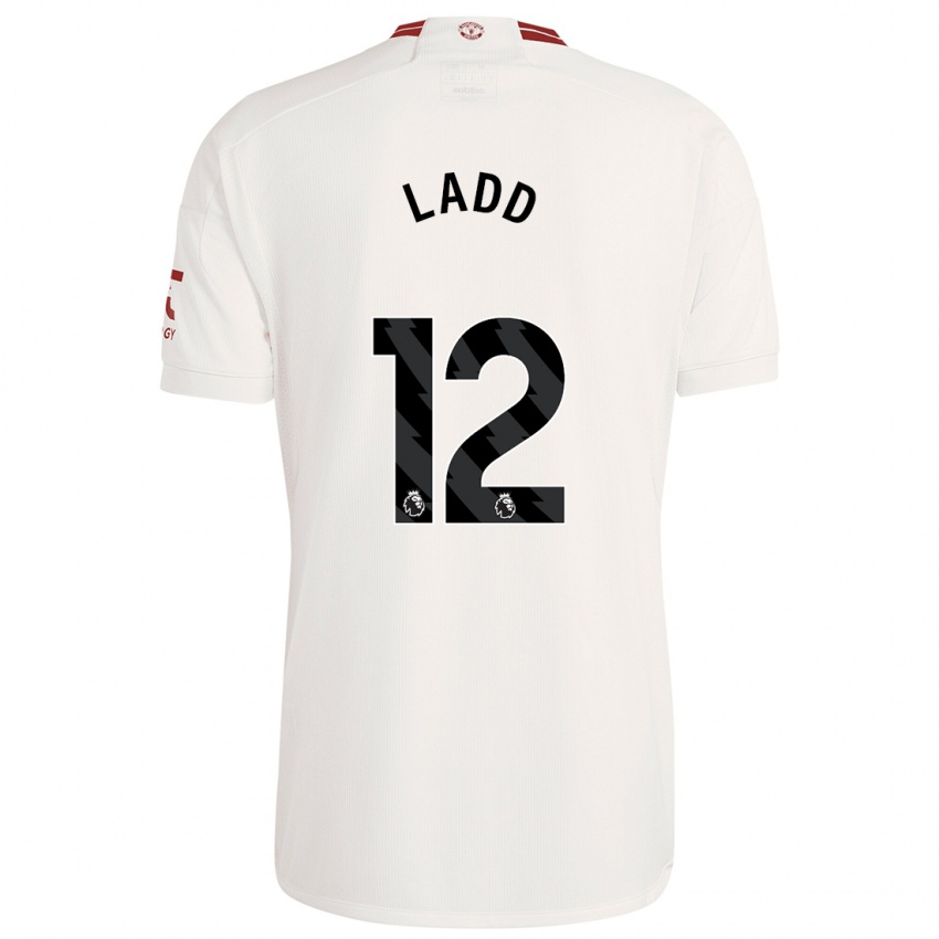Kinder Hayley Ladd #12 Weiß Ausweichtrikot Trikot 2023/24 T-Shirt Belgien