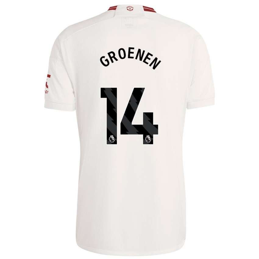 Kinder Jackie Groenen #14 Weiß Ausweichtrikot Trikot 2023/24 T-Shirt Belgien