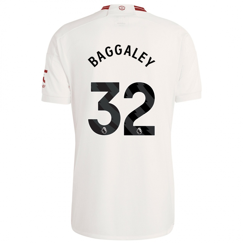 Kinder Sophie Baggaley #32 Weiß Ausweichtrikot Trikot 2023/24 T-Shirt Belgien