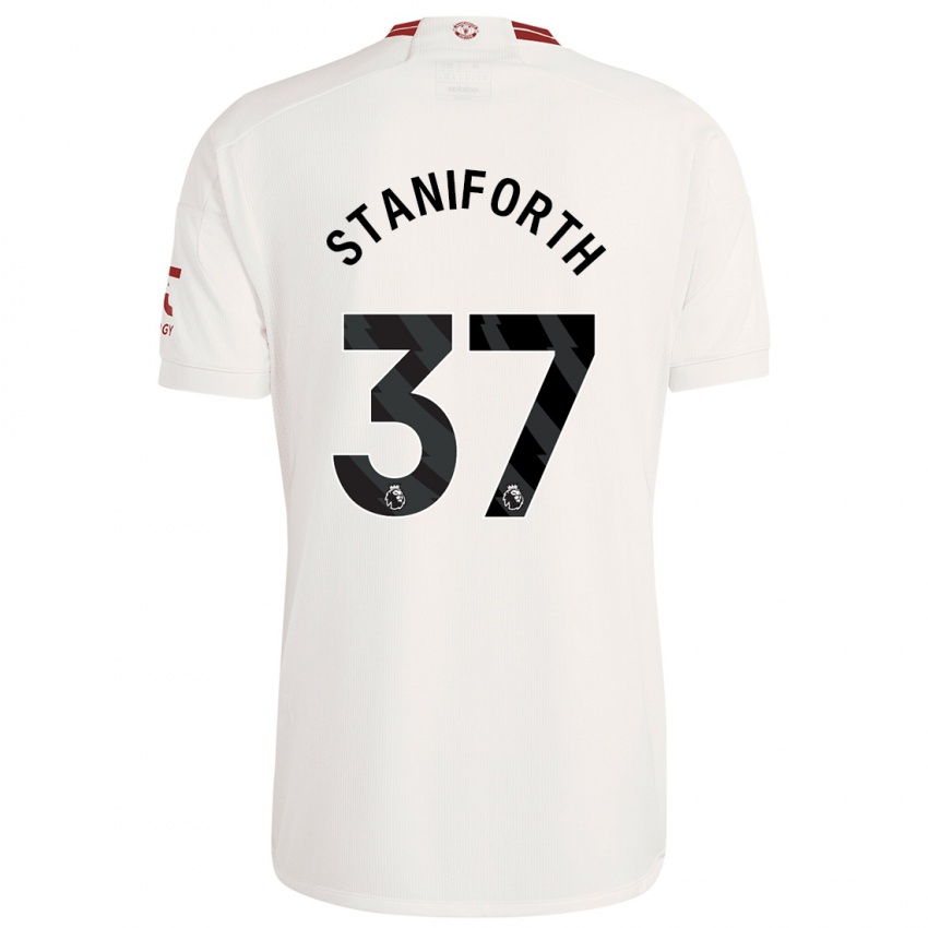 Kinder Lucy Staniforth #37 Weiß Ausweichtrikot Trikot 2023/24 T-Shirt Belgien