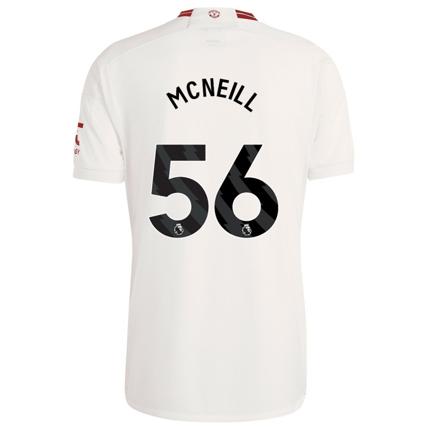 Kinder Charlie Mcneill #56 Weiß Ausweichtrikot Trikot 2023/24 T-Shirt Belgien