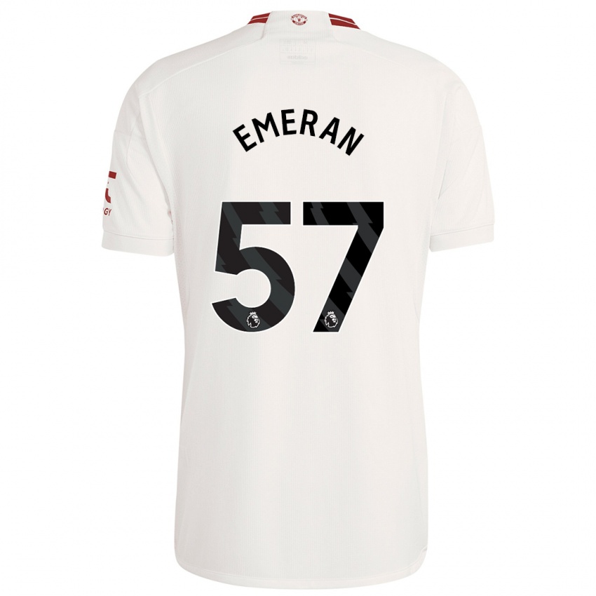 Kinder Noam Emeran #57 Weiß Ausweichtrikot Trikot 2023/24 T-Shirt Belgien