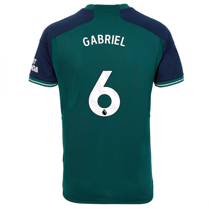 Kinder Gabriel Magalhaes #6 Grün Ausweichtrikot Trikot 2023/24 T-Shirt Belgien