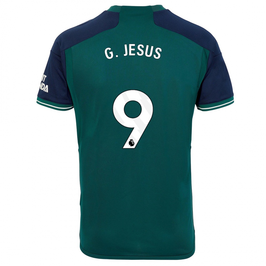 Kinderen Gabriel Jesus #9 Groente Thuisshirt Derde Tenue 2023/24 T-Shirt België