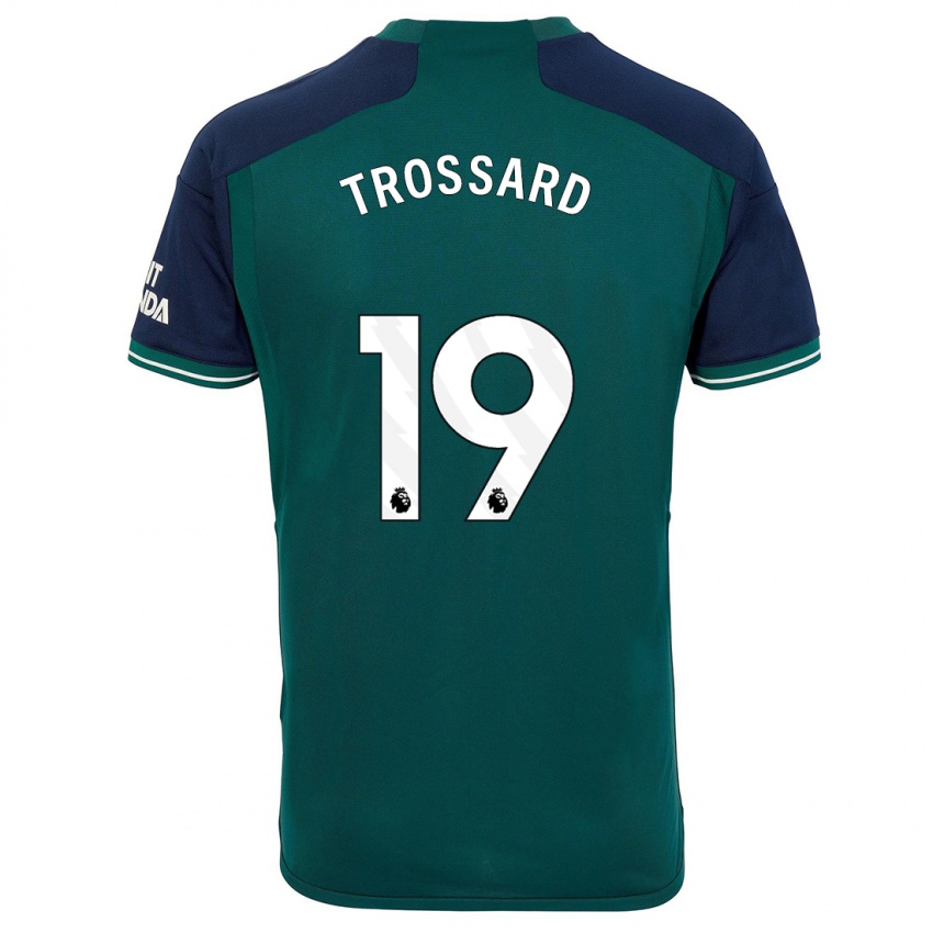 Kinder Leandro Trossard #19 Grün Ausweichtrikot Trikot 2023/24 T-Shirt Belgien