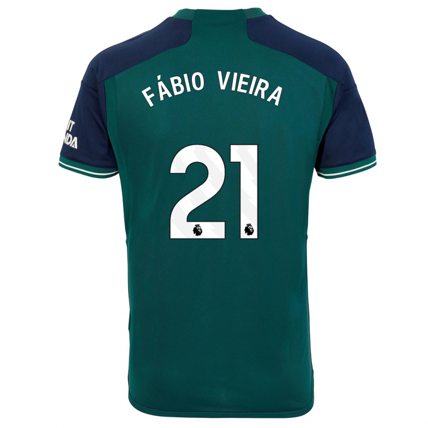Kinderen Fabio Vieira #21 Groente Thuisshirt Derde Tenue 2023/24 T-Shirt België