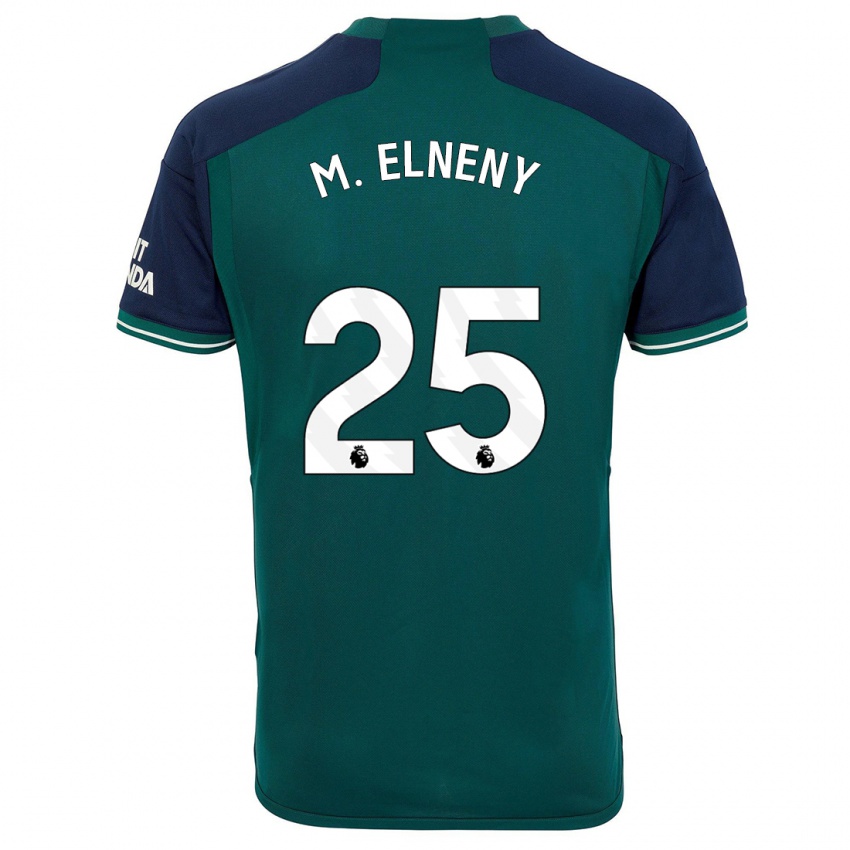 Kinder Mohamed Elneny #25 Grün Ausweichtrikot Trikot 2023/24 T-Shirt Belgien