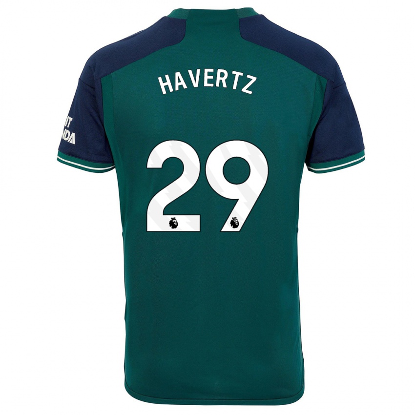 Kinder Kai Havertz #29 Grün Ausweichtrikot Trikot 2023/24 T-Shirt Belgien