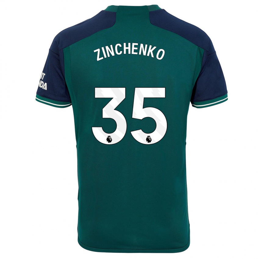 Kinder Oleksandr Zinchenko #35 Grün Ausweichtrikot Trikot 2023/24 T-Shirt Belgien