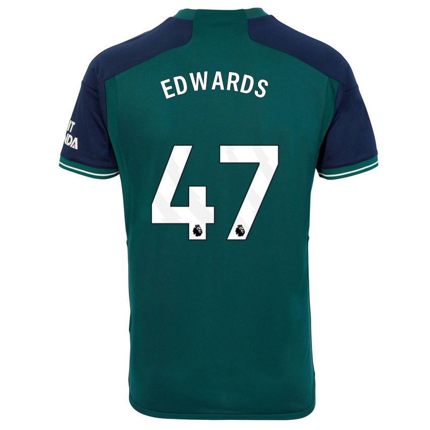 Kinder Khayon Edwards #47 Grün Ausweichtrikot Trikot 2023/24 T-Shirt Belgien