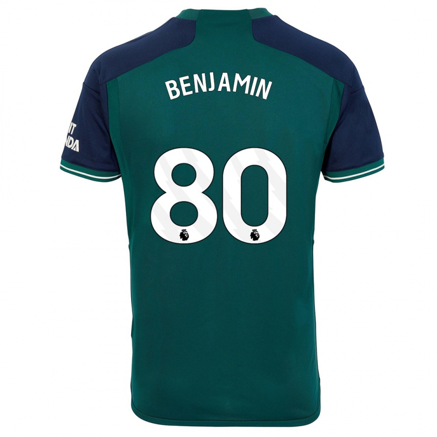Kinder Omari Benjamin #80 Grün Ausweichtrikot Trikot 2023/24 T-Shirt Belgien