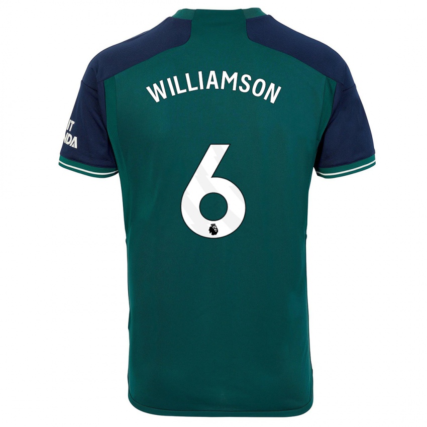 Kinder Leah Williamson #6 Grün Ausweichtrikot Trikot 2023/24 T-Shirt Belgien