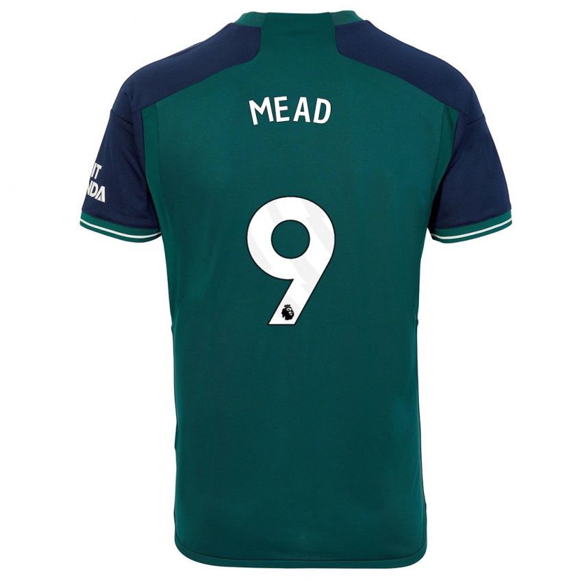 Kinder Beth Mead #9 Grün Ausweichtrikot Trikot 2023/24 T-Shirt Belgien